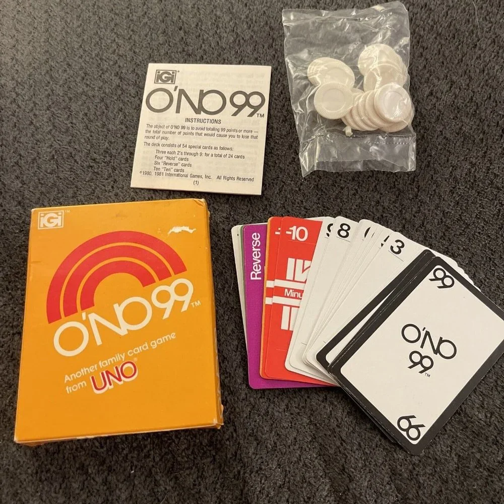 Vintage U’NO 99 Chips Card Game J25
